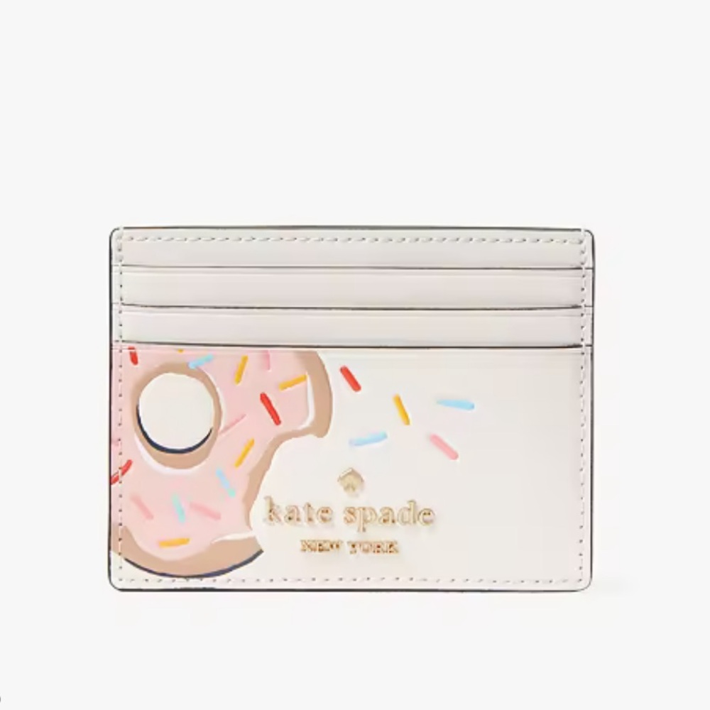 BNWT BUNDLE! Kate Spade Donut Crossbody, Card Holder, AirPod Case & Gingham Tote - Picture 2 of 15